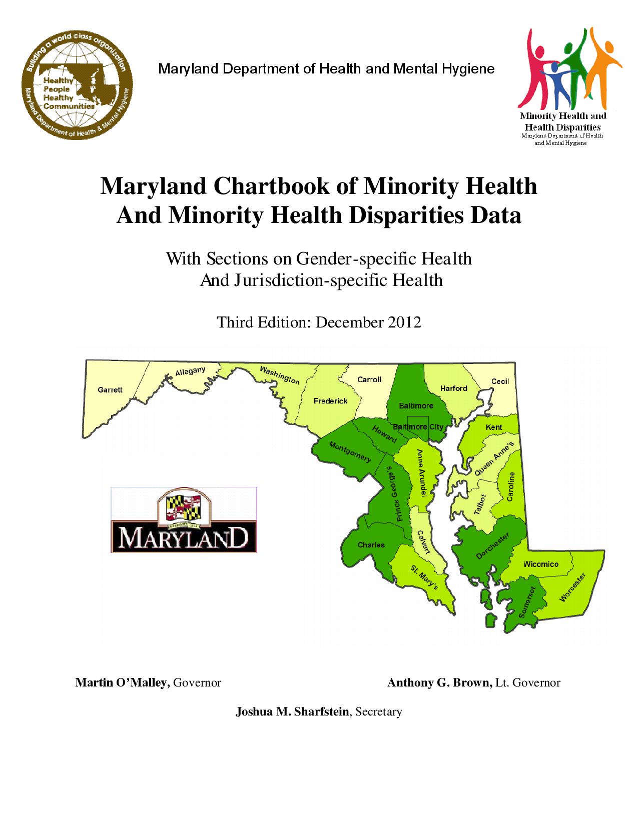 Maryland Chartbook of Minority Health and Minority Health Disparities Data, Third Edition (December 2012)-page-001.jpg