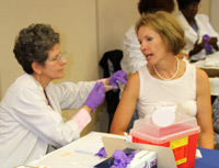Deputy Secretary Fran Phillips Gets Vaccinated at Baltimore City Flu Vaccine Clinic 