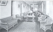 Main Building Hall -- Showing Wicker Furniture Manufactured at Spring Grove